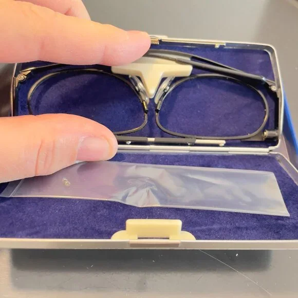 NEW SlimFold Kanda of Japan Folding Eyeglasses w/ Case in Silver